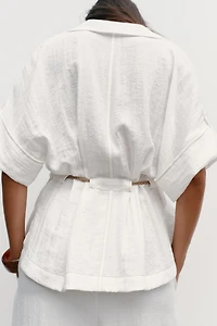 BELTED SAFARI SHIRT