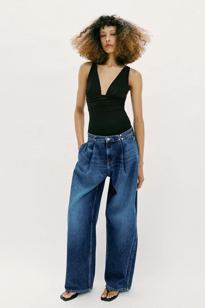 OPEN-BACK POLYAMIDE BODYSUIT