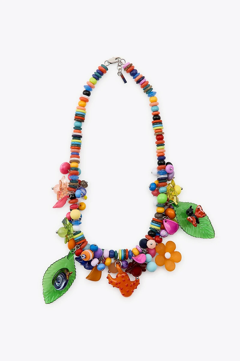 MULTI-COLORED BEAD NECKLACE