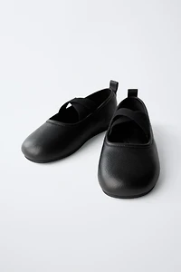 LEATHER BALLET FLATS