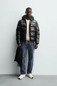 100% FEATHER WATER REPELLENT PUFFER JACKET