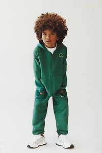 BASIC TEXT ZIP-UP SWEATSHIRT