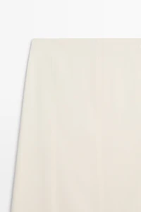 Double-layered midi skirt with seam detail