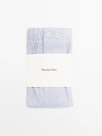 Micro-check print boxers