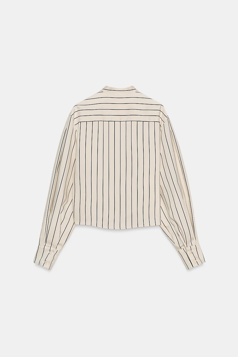 ZW COLLECTION STRIPED VOLUMINOUS SLEEVE SHIRT