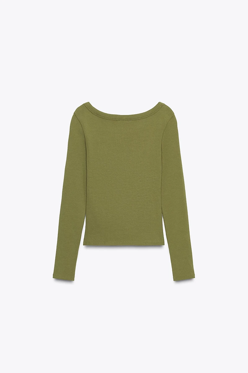 LONG SLEEVE RIB T-SHIRT