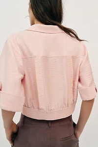 CHEMISE COURTE AVEC LIN