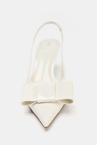 PATENT FINISH BOW HEELS