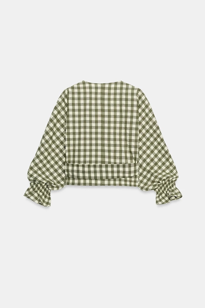 GINGHAM TIE JACKET