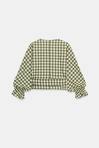 GINGHAM TIE JACKET