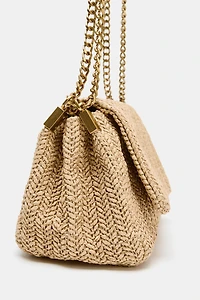 METALLIC CHAIN CROSSBODY BAG