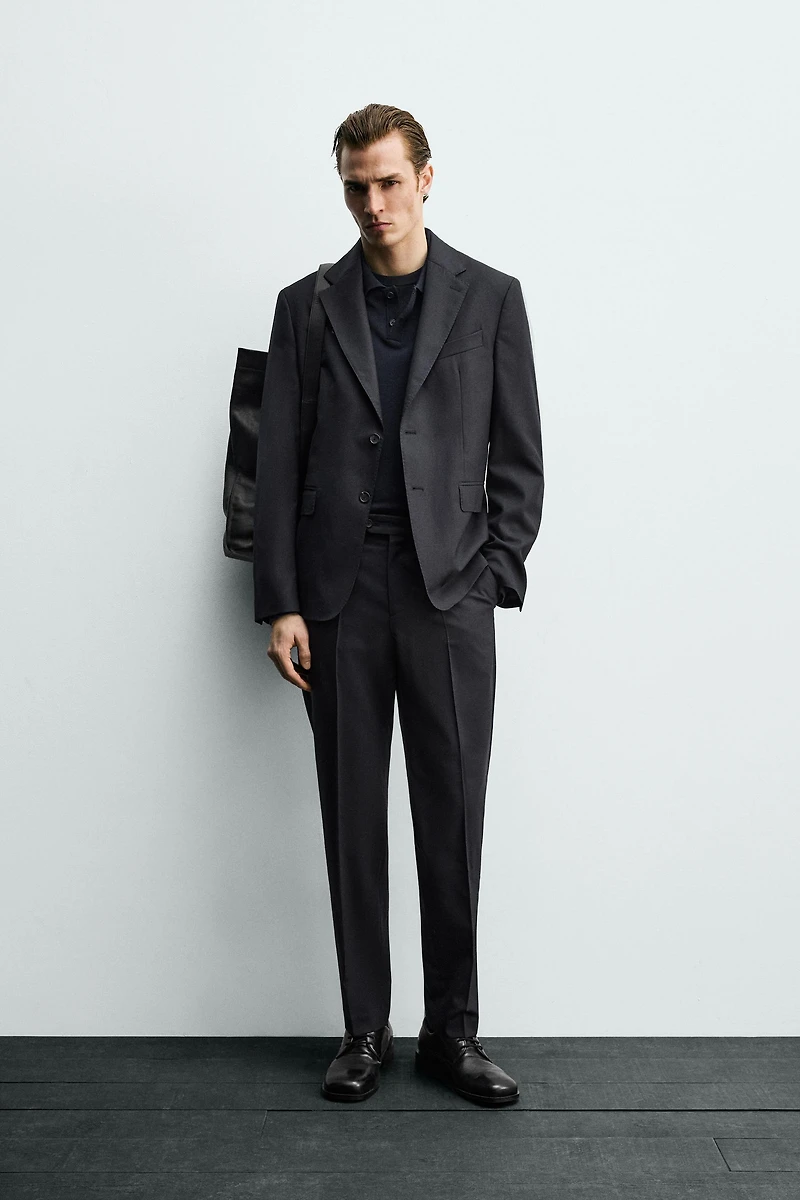 100% WOOL SUIT PANTS