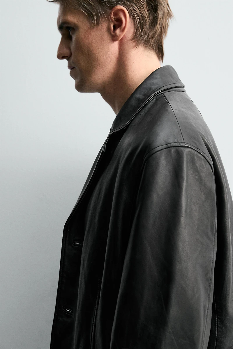 LEATHER BLAZER