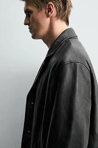 LEATHER BLAZER