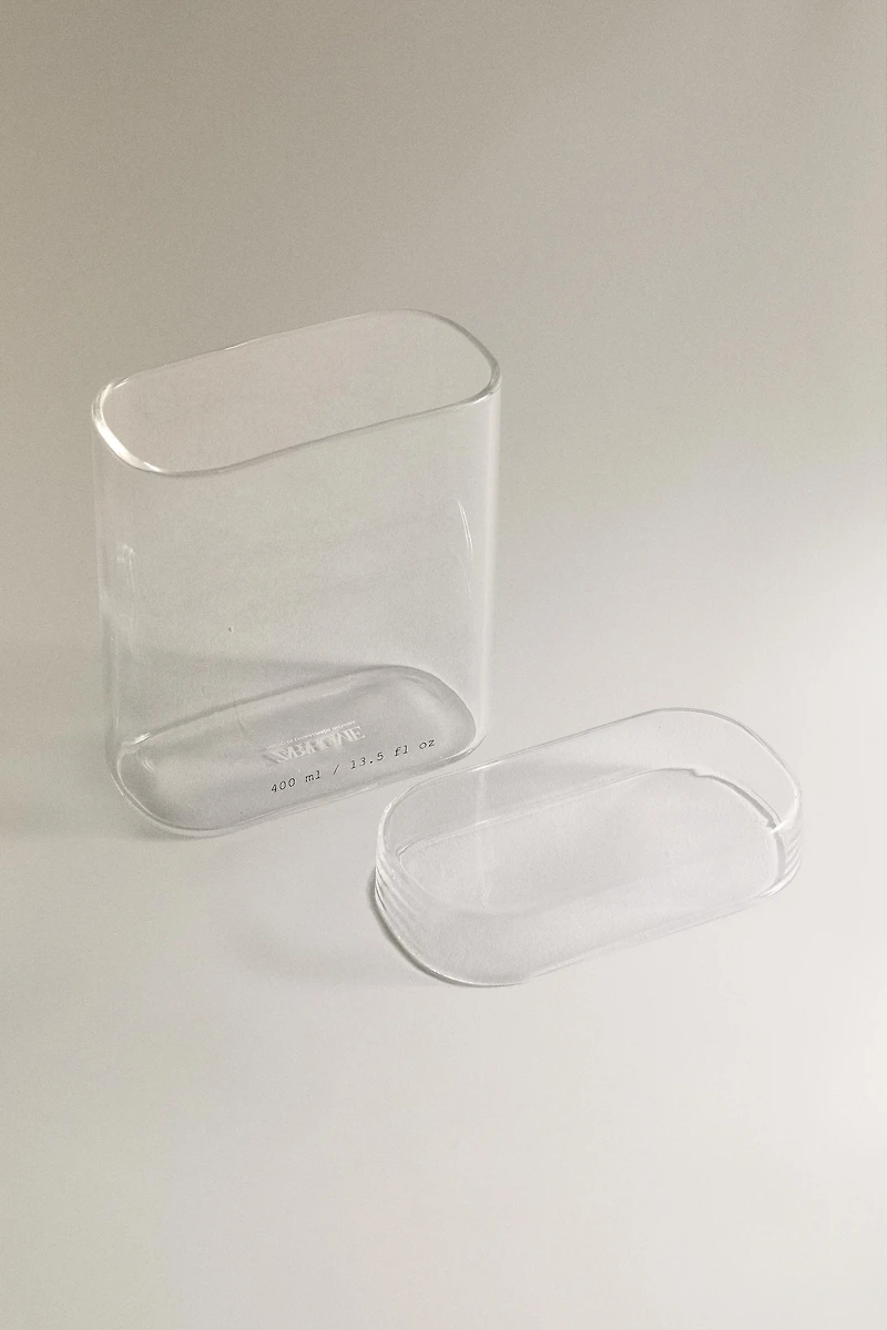 BOROSILICATE BATHROOM JAR WITH LETTERS