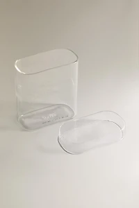 BOROSILICATE BATHROOM JAR WITH LETTERS