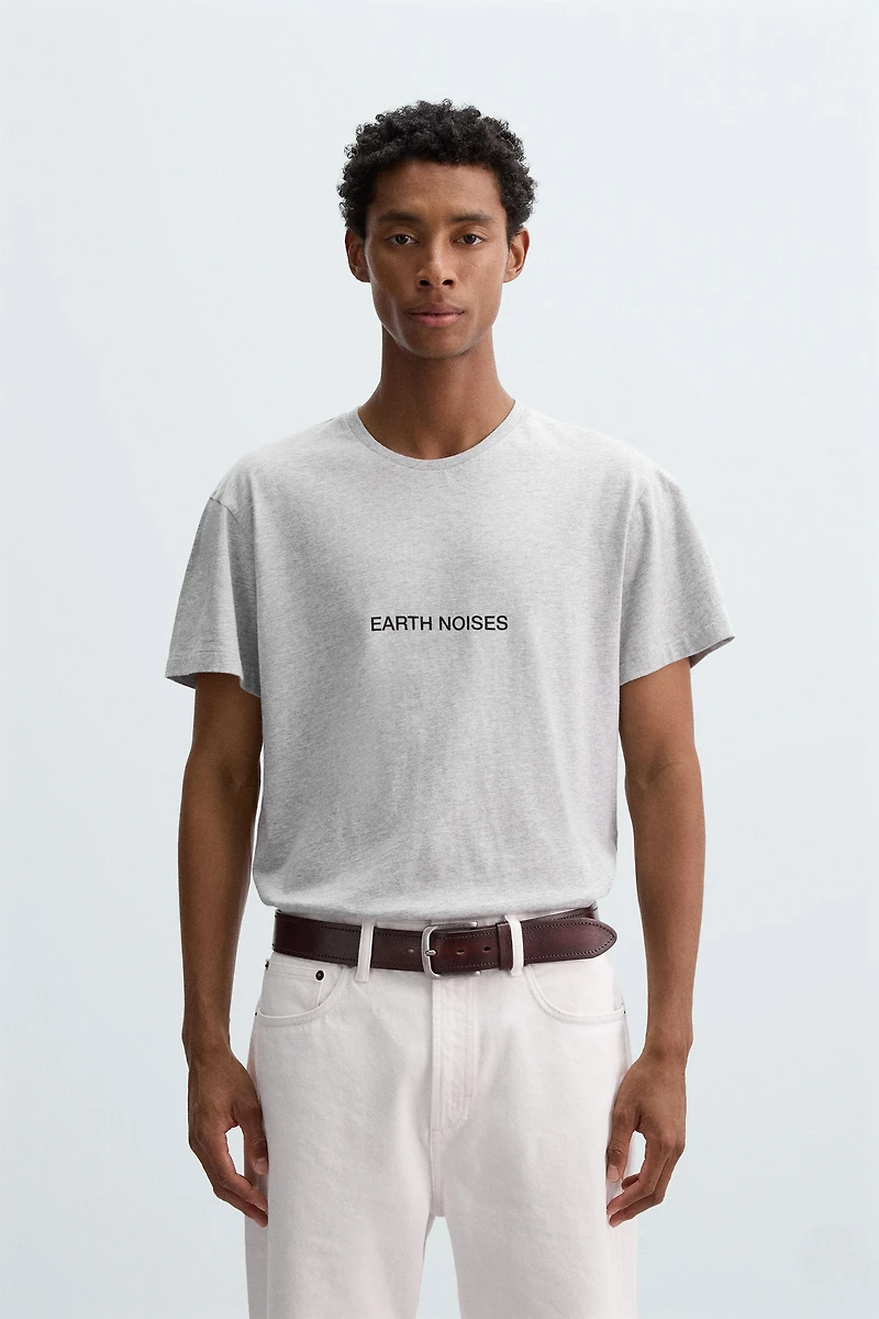 SLIM FIT TEXT T-SHIRT