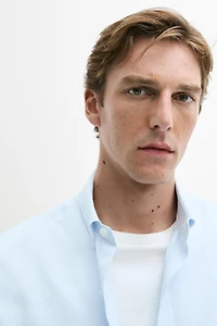 100% cotton regular fit striped shirt