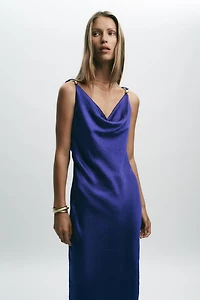HARDWARE LINGERIE STYLE MIDI DRESS