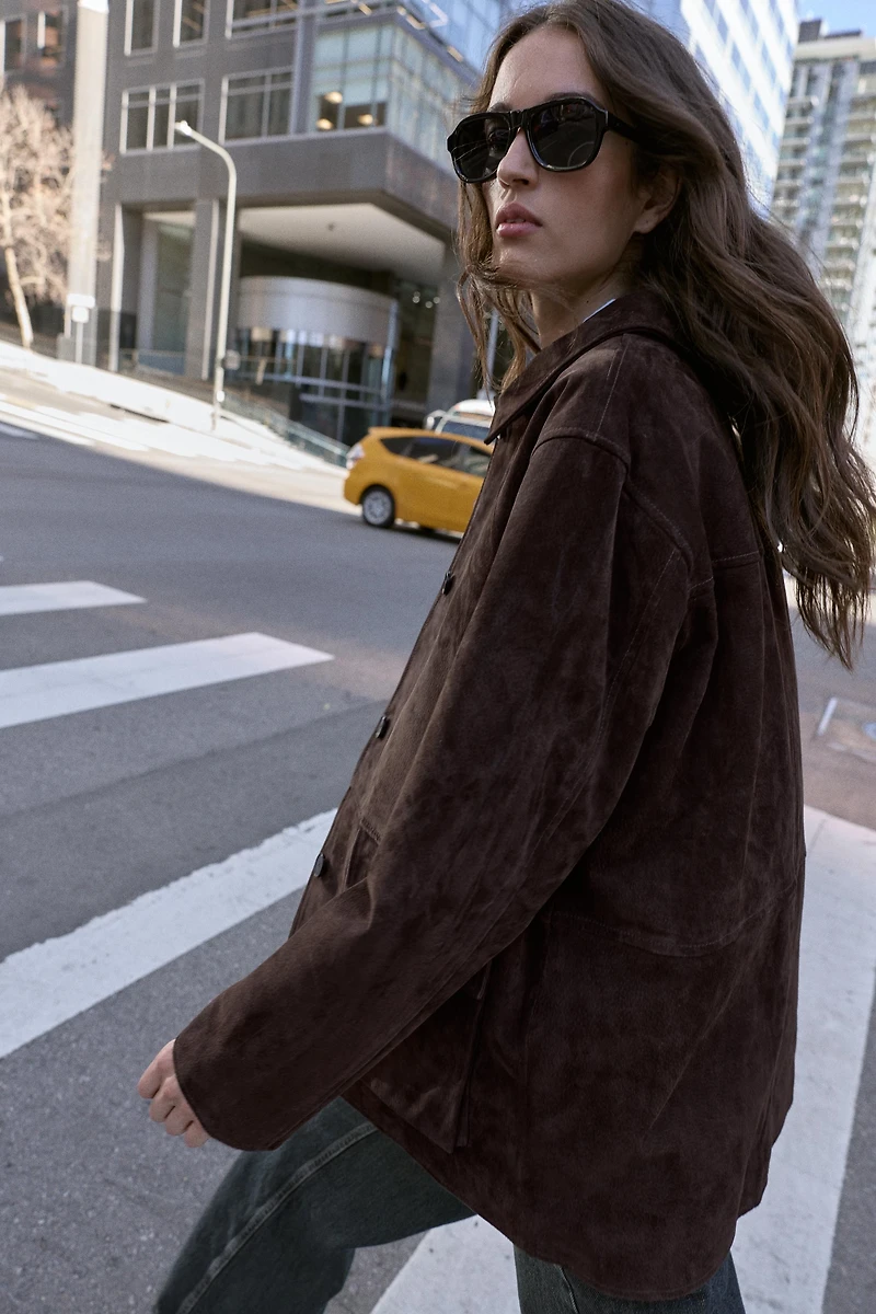 100% LEATHER SUEDE JACKET