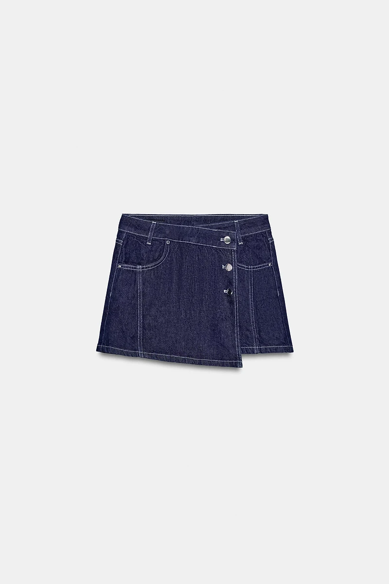 JUPE-PANTALON Z1975 EN DENIM CROISÉ
