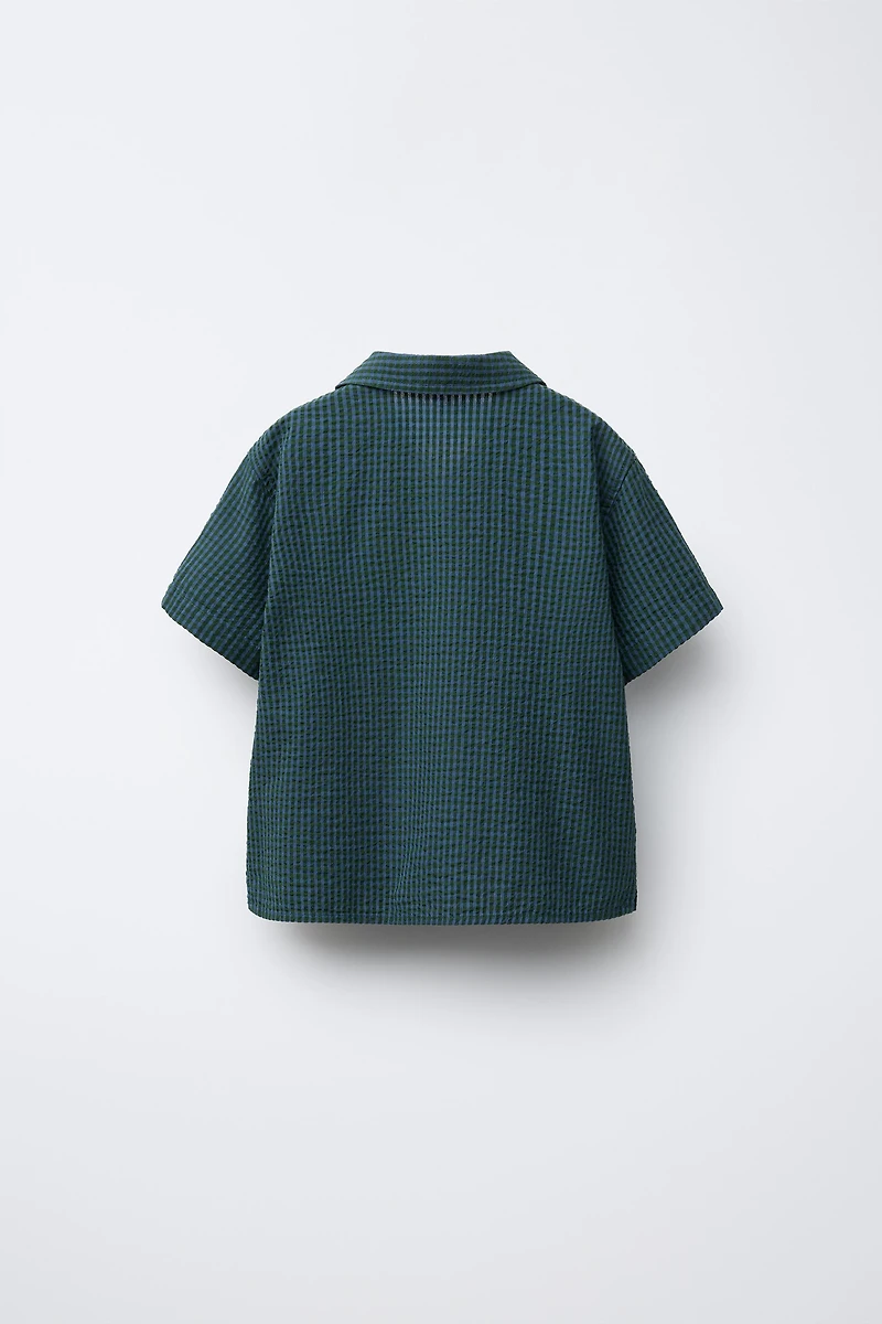 CHEMISE SEERSUCKER À POCHE