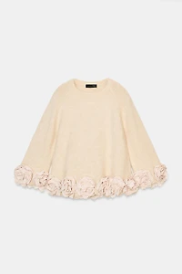 FLORAL TEXTURED COMBO KNIT JUMPER