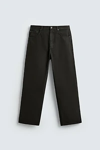 TEXTURED STRAIGHT FIT PANTS