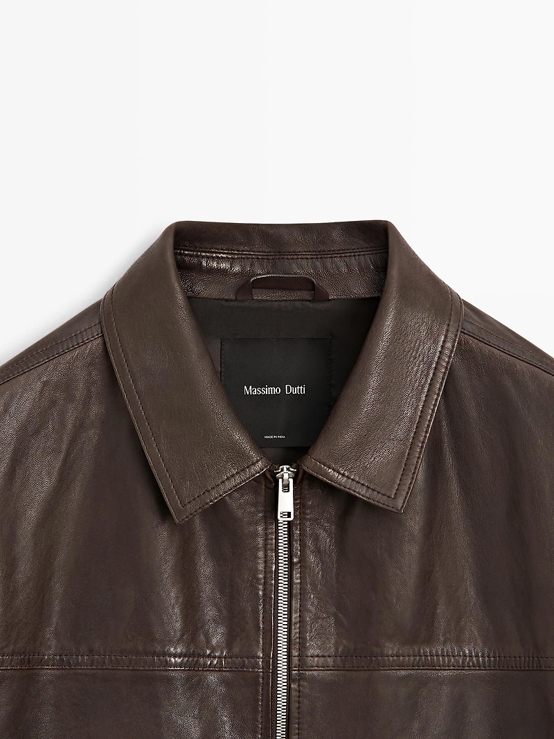 Blouson en cuir nappa