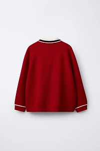 NUMBER KNIT POLO JUMPER