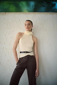 ZW COLLECTION 100% LINEN FLARE PANTS