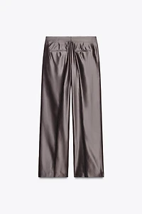 SATIN STRAIGHT LEG PANTS