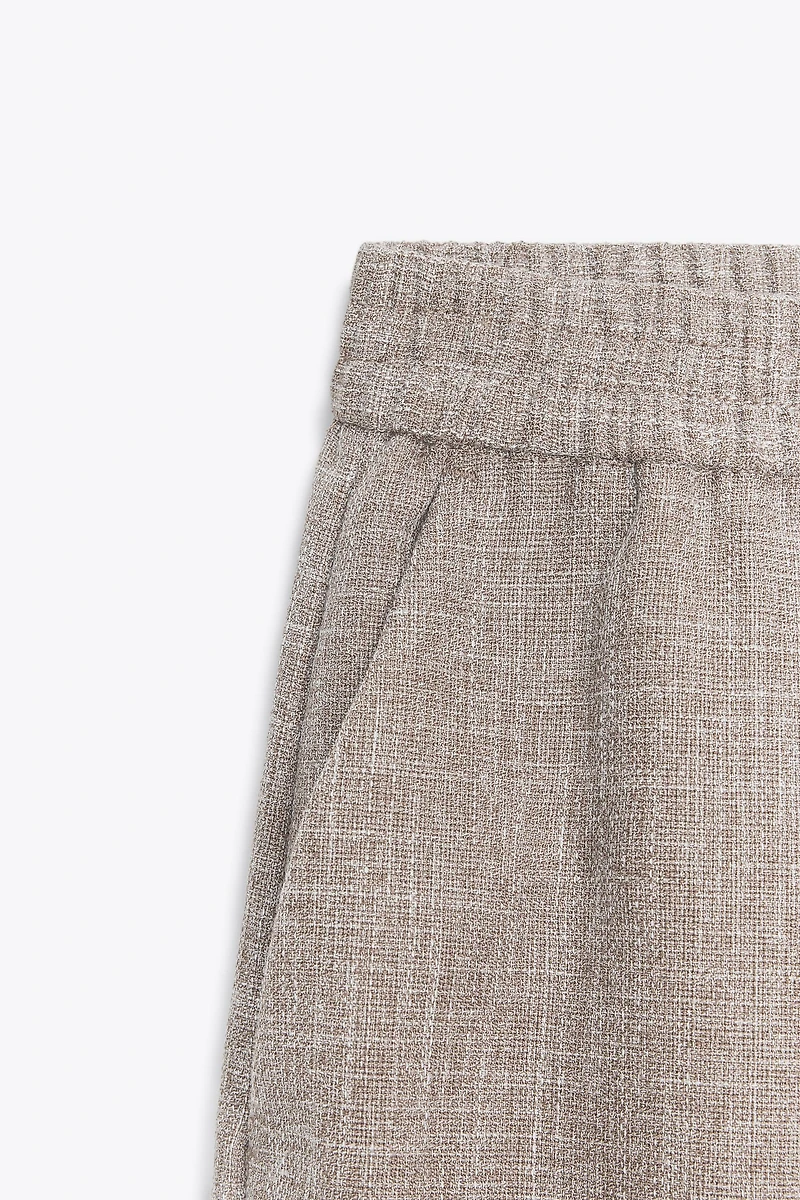 HEATHERED WIDE LEG PANTS