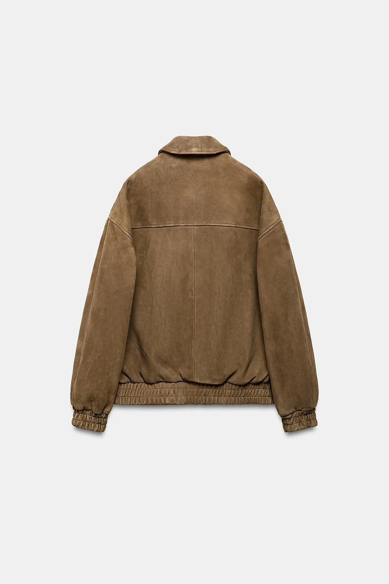 OVERSIZED SUEDE JACKET ZW COLLECTION LIMITED EDITION