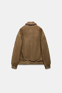 OVERSIZED SUEDE JACKET ZW COLLECTION LIMITED EDITION