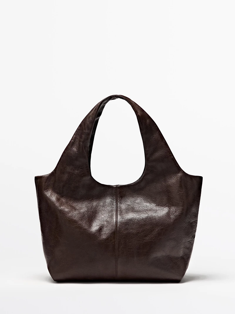 Sac moyen format en cuir nappa