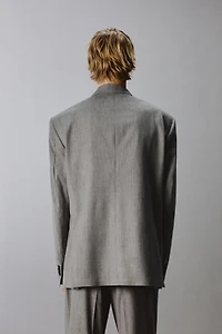 STRIPED TEXTURED SUIT JACKET