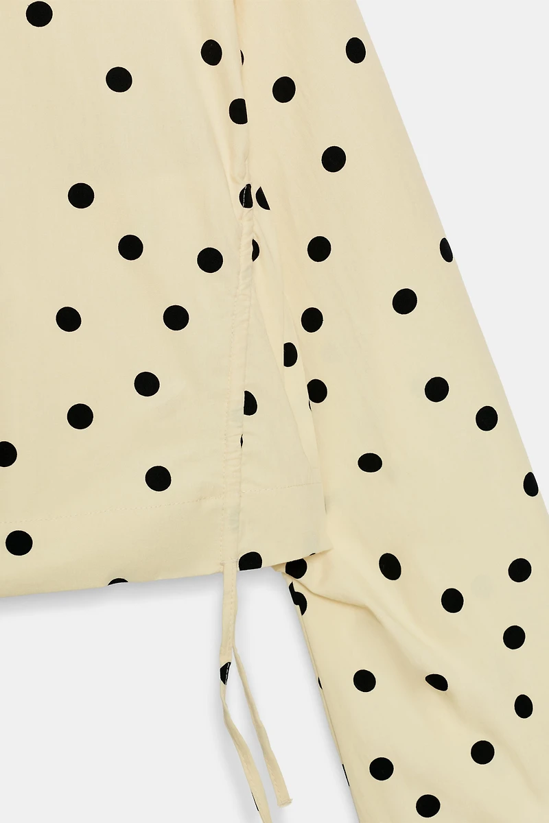 POLKA DOT RUCHED JACKET