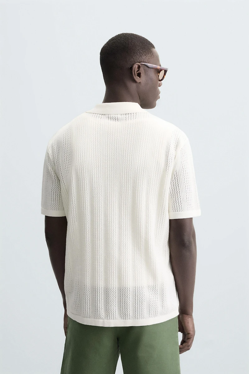 OPEN KNIT SHIRT