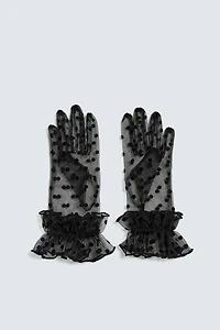 SEMI-SHEER POLKA DOT GLOVES HARRY LAMBERT FOR ZARA X DISNEY