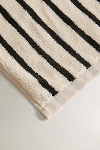 TWO-TONE STRIPED BATH TOWEL