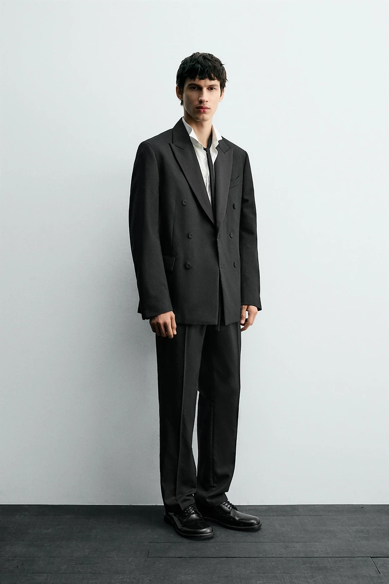 PLEATED SUIT PANTS