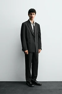 PLEATED SUIT PANTS