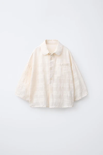 CHEMISE À CARREAUX STRUCTURÉE