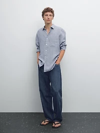 100% linen regular fit shirt