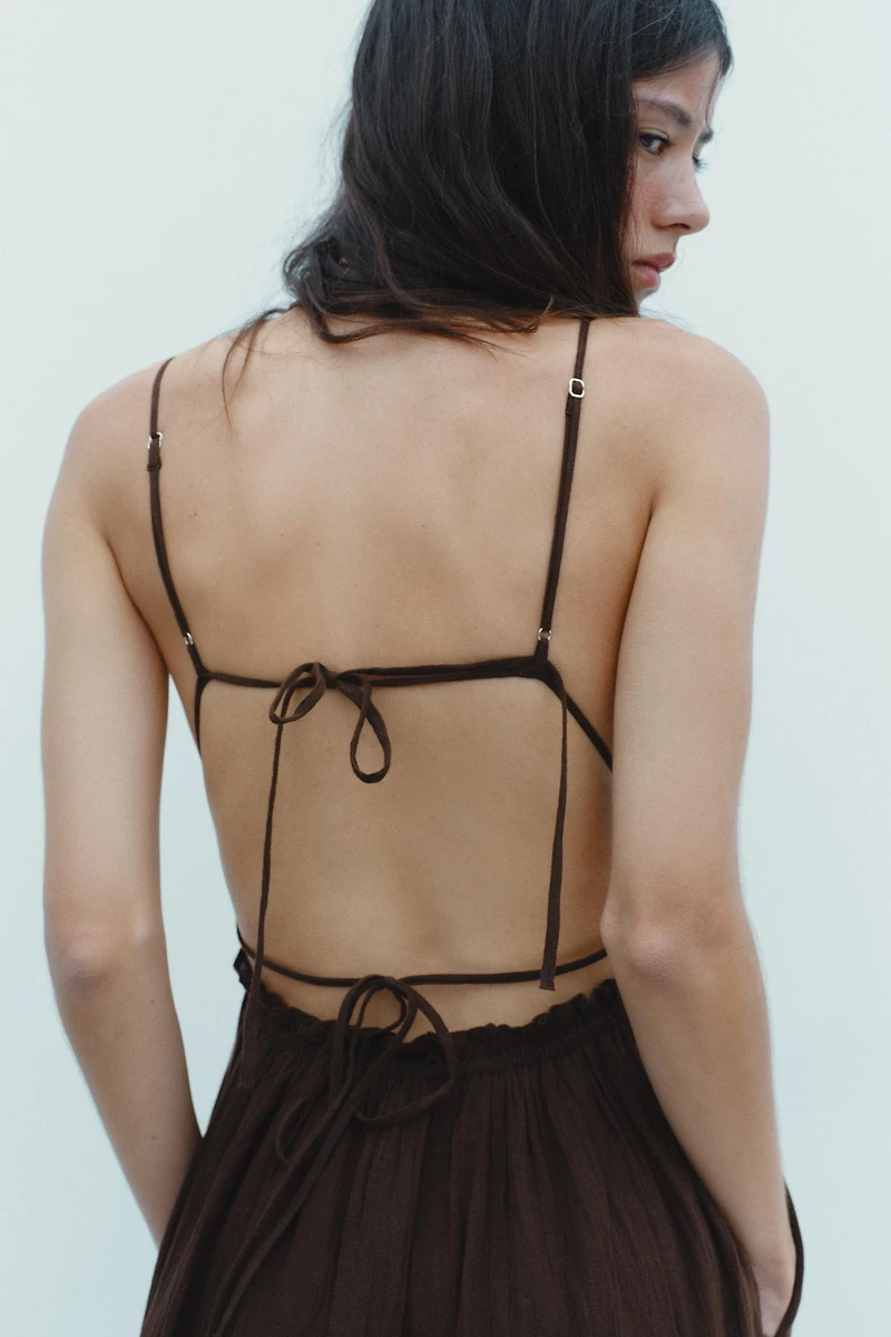 GAUZE MIDI DRESS
