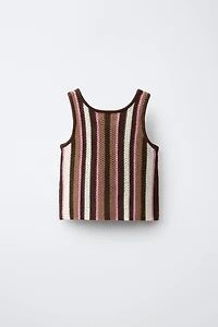 STRIPED KNIT TOP