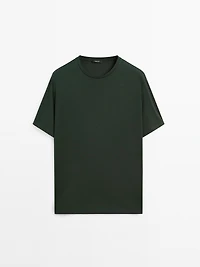 Short sleeve cotton blend T-shirt