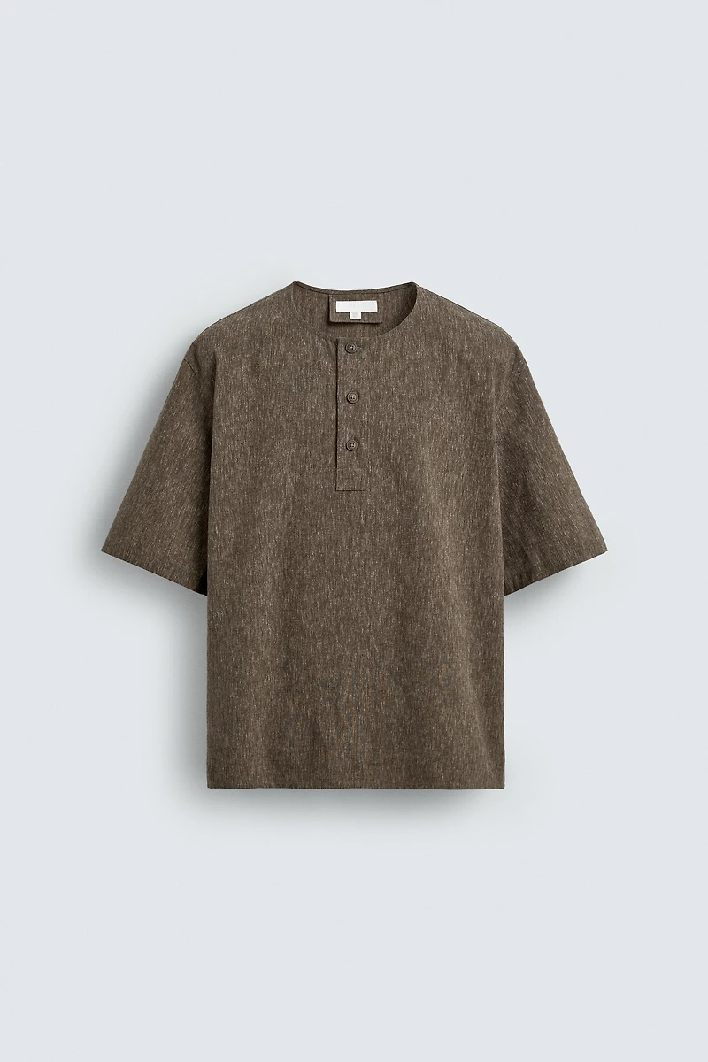 CHEMISE POLO AVEC LIN