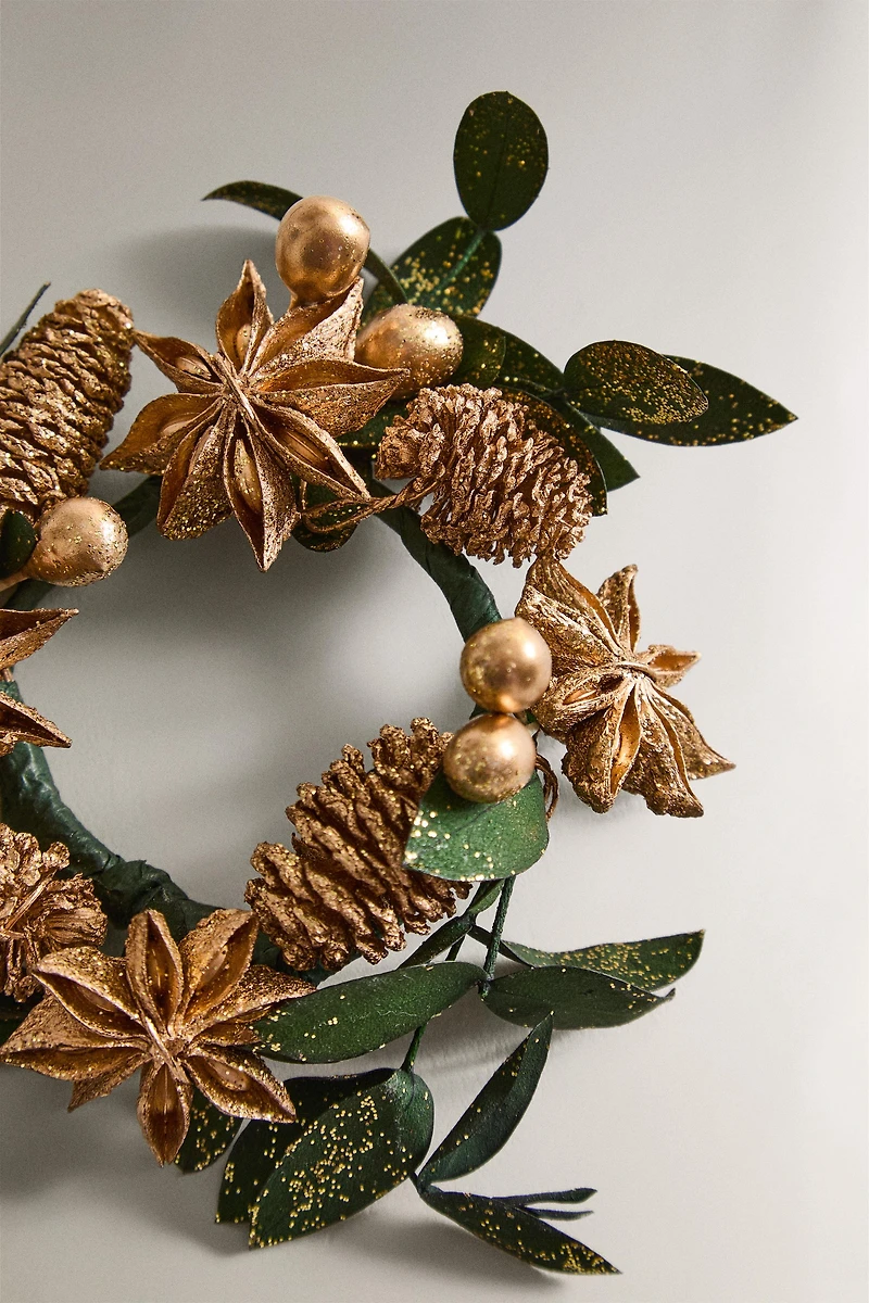 SET OF SHINY CHRISTMAS BOUQUET NAPKIN RINGS (SET OF 4)